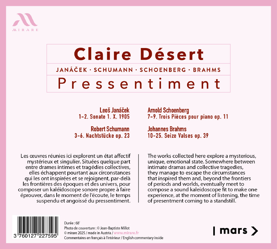 Claire Desert (클레르 데제르) - 예감 (Pressentiment - Piano Works)