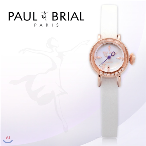 폴브리알(PAUL BRIAL) 여성시계(아작시오/PB8006RGWT/가죽밴드/백화점AS접수가능)