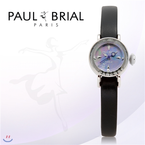 폴브리알(PAUL BRIAL) 여성시계(아작시오/PB8006WTBK/가죽밴드/백화점AS접수가능)