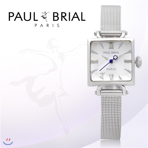 폴브리알(PAUL BRIAL) 여성시계(툴루즈/PB8007WS_mesh/메쉬밴드/백화점AS접수가능)