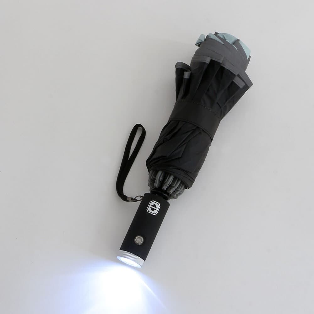 [아일렌](1+1)미스틱 거꾸로 UV차단 LED 손전등 3단 자동 양산겸 우산(4colors)