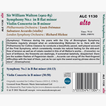 Richard Hickox 월튼: 교향곡 1번, 바이올린 협주곡 (Walton: Symphony 1: Violin Concerto)