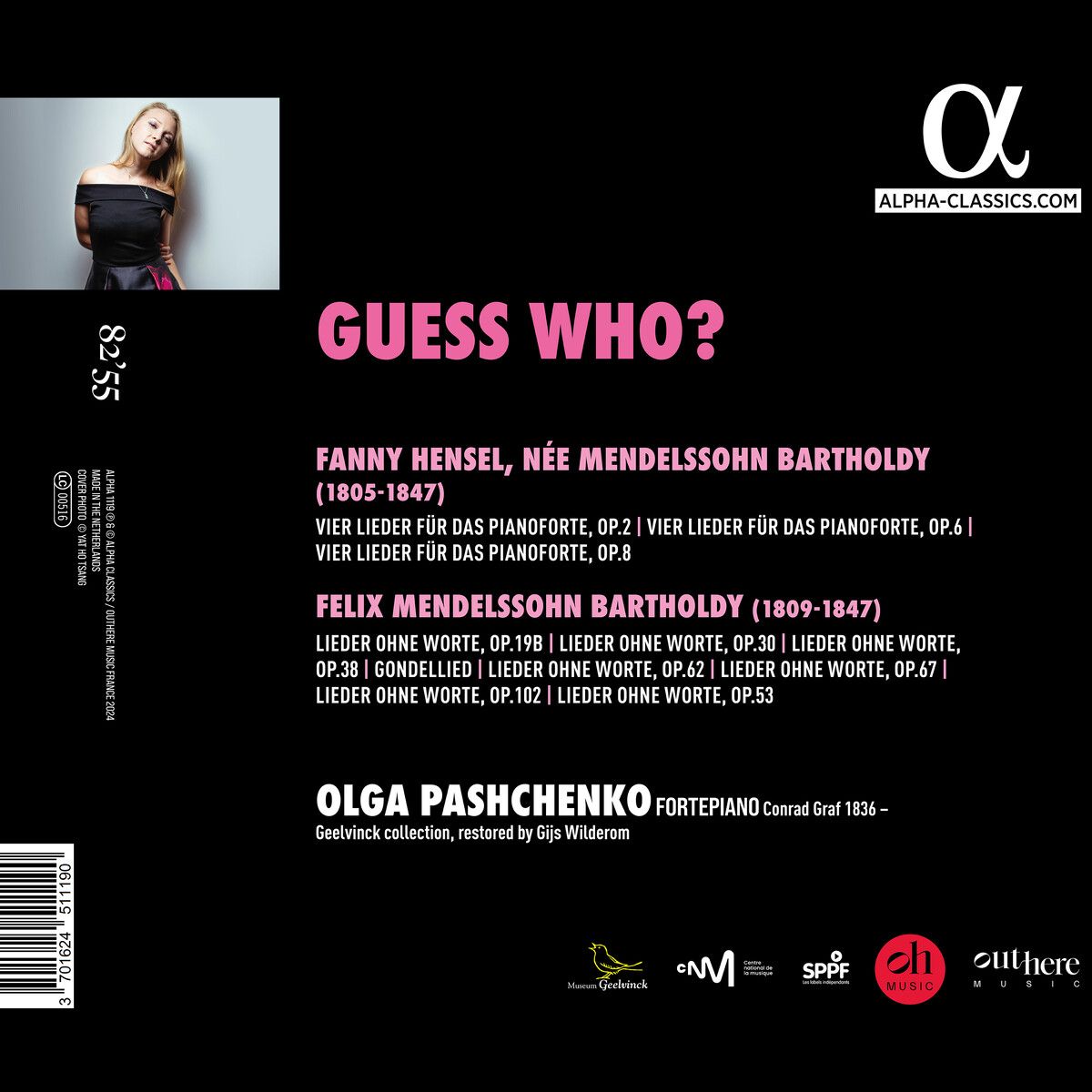 Olga Pashchenko 파니 & 펠릭스 멘델스존: 무언가 외 피아노 작품집 (Hensel & Mendelssohn: Guess Who?)