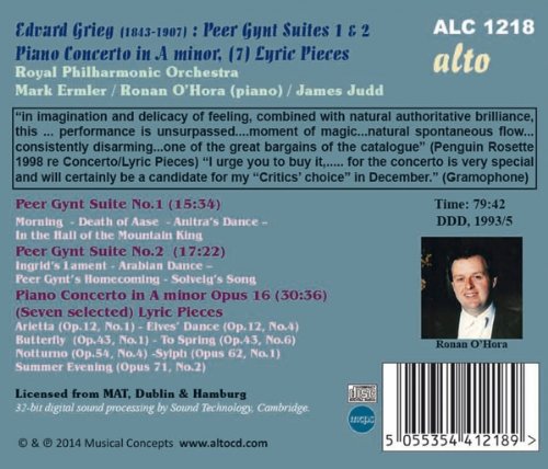 Ronan O'Hora 그리그: 페르퀸트 조곡 제1, 2번, 피아노 협주곡 (Grieg: Peer Gynt Suites / Piano Concerto)