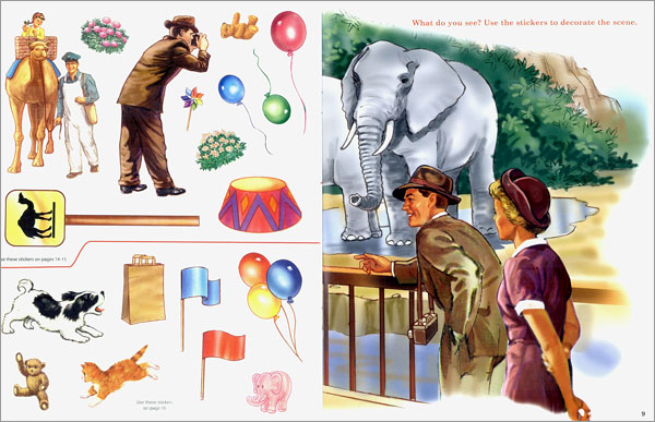 [Dick & Jane] At The Zoo : Sticker Stories