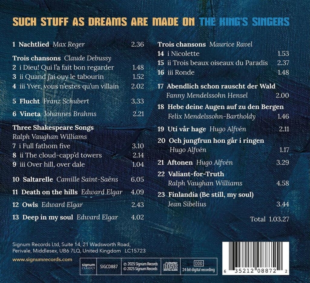 The King's Singers (킹스 싱어즈) - Such stuff as dreams are made on
