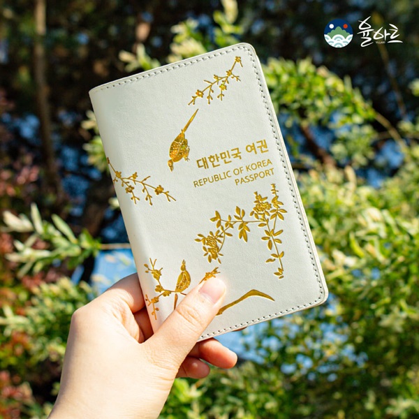 민화 자개 여권 지갑 케이스 여권보관 여행 파우치 선물 가죽지갑