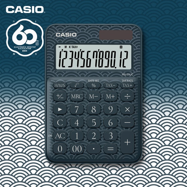 [CASIO 60주년 한정판] MS-20UC-J 패턴 디자인 카시오 컬러계산기