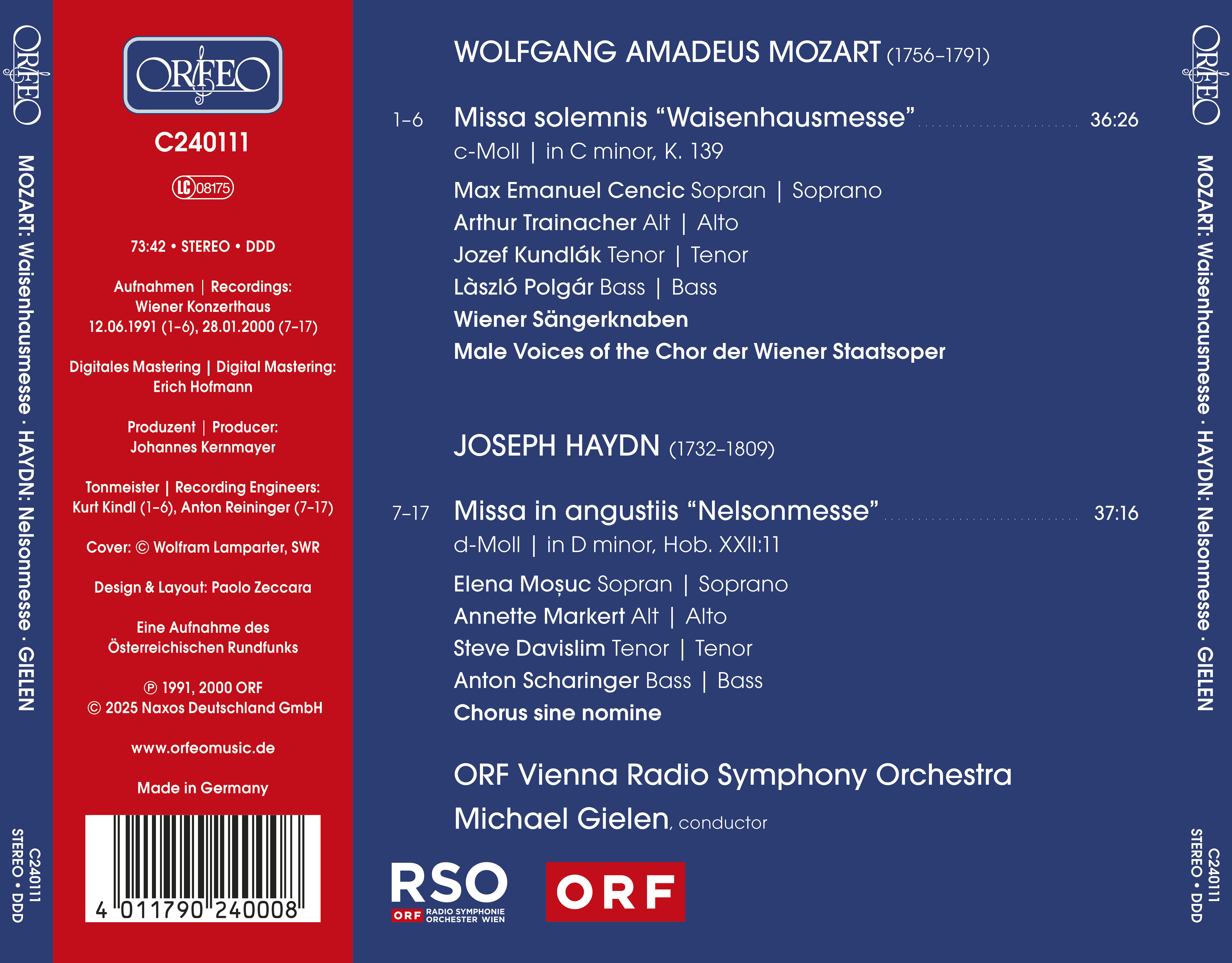 Michael Gielen 모차르트: '고아원' 미사 / 하이든: '넬슨' 미사 (Mozart: Waisenhausmesse / Haydn: Nelsonmesse)
