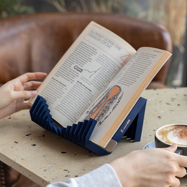 친환경 휴대용 미니 독서대 | 지스탠드 북 미니 딥 블루