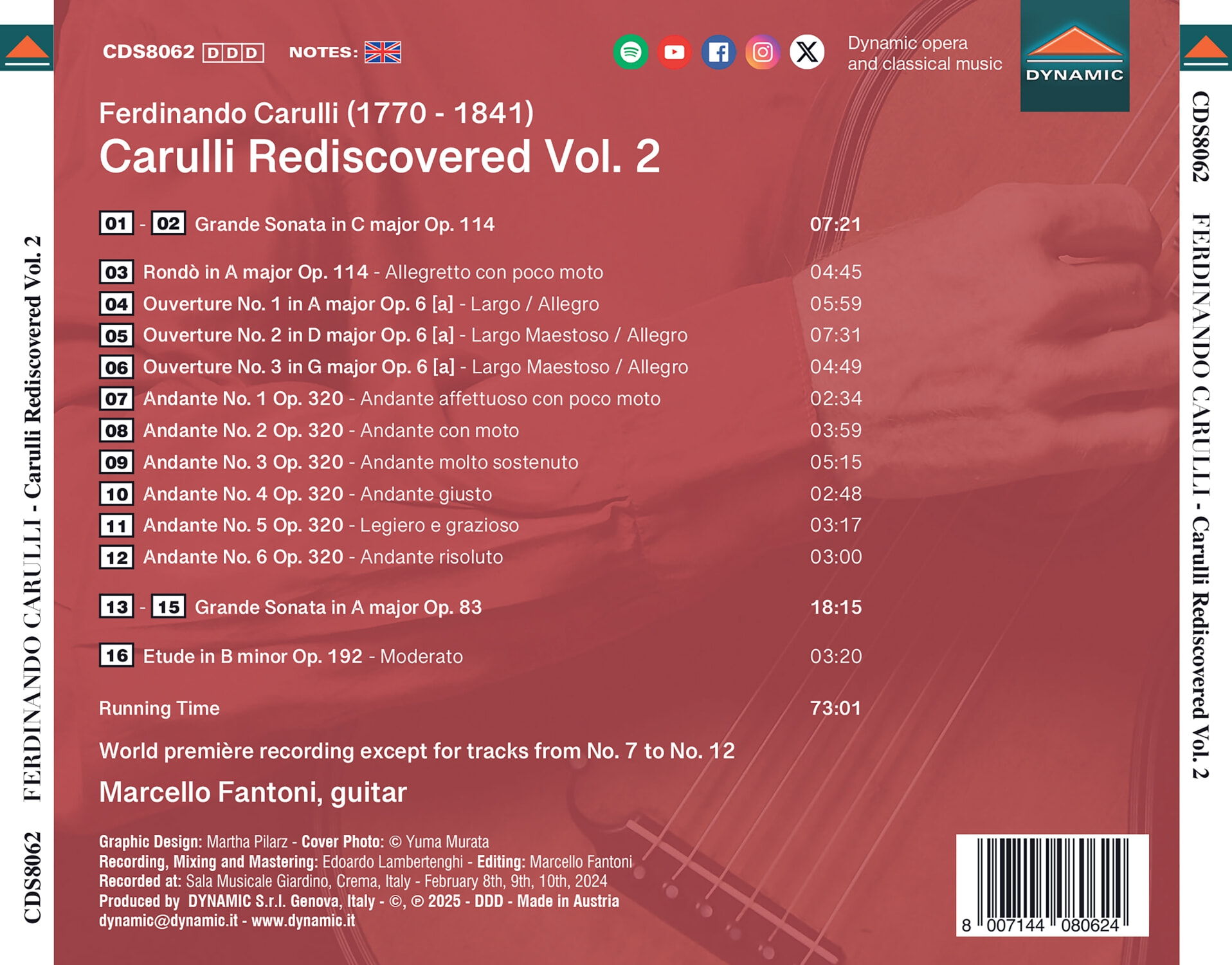 Marcello Fantoni 페르디난도 카룰리: 기타 독주 2집 (Carulli Rediscovered Vol. 2)
