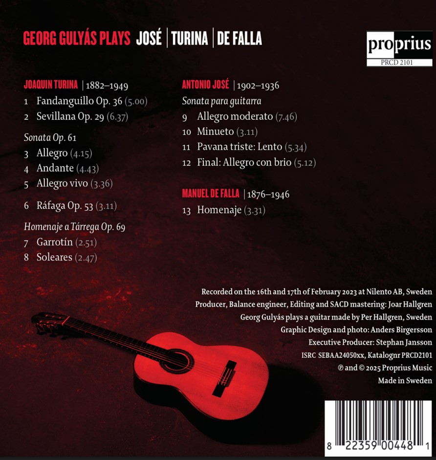 Georg Gulyas 투리나 / 호세 / 데 파야의 기타 음악 전곡 (Georg Gulyas Plays Jose Turina & De Falla)