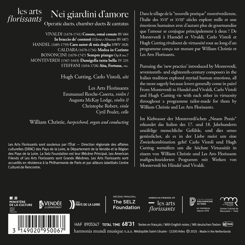 William Christie 사랑의 정원에서 - 2명의 알토를 위한 바로크 아리아 (Nei Giardini D'Amore - Baroque Arias for 2 Alti)