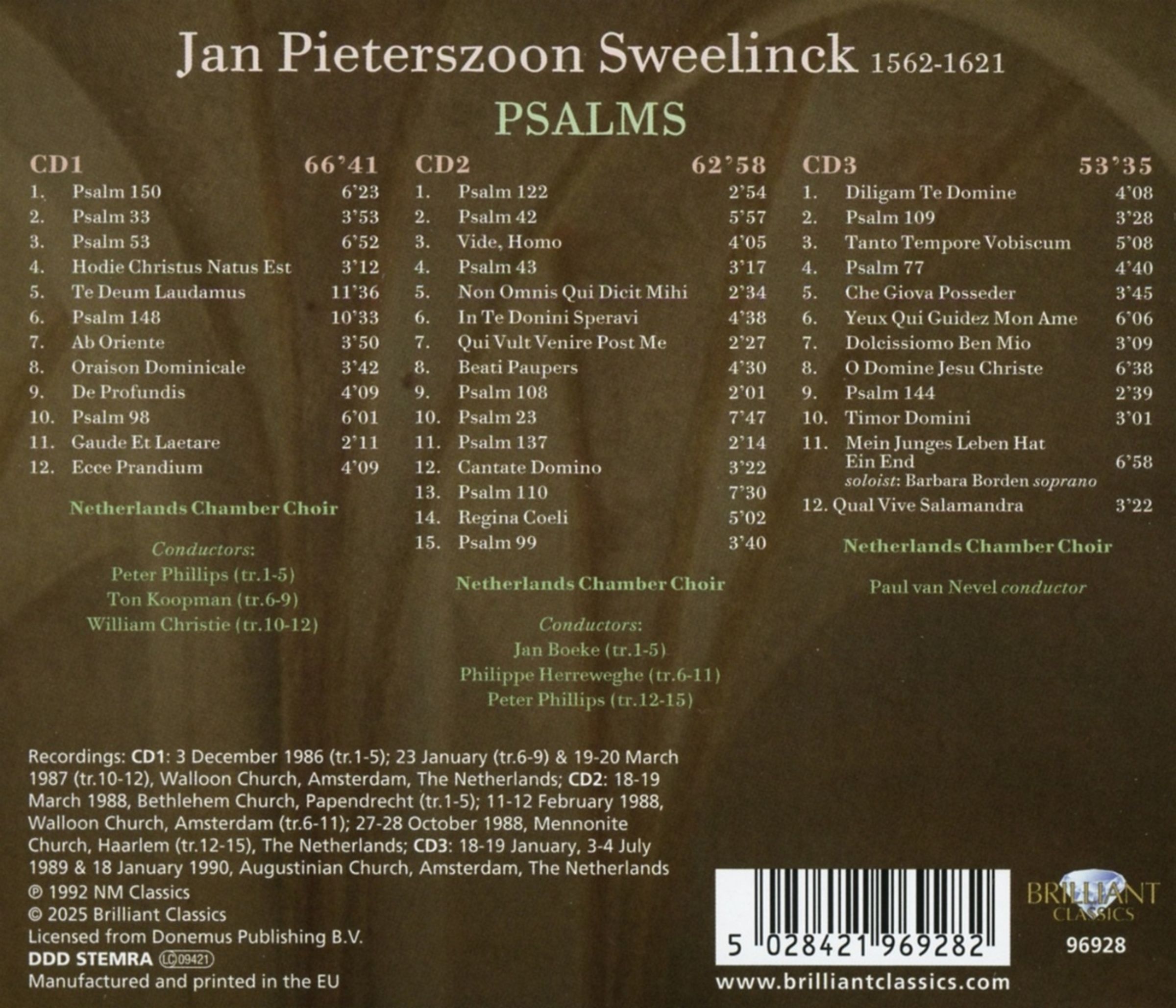 Paul van Nevel 스벨링크: 시편 합창곡 (Sweelinck: Psalms)