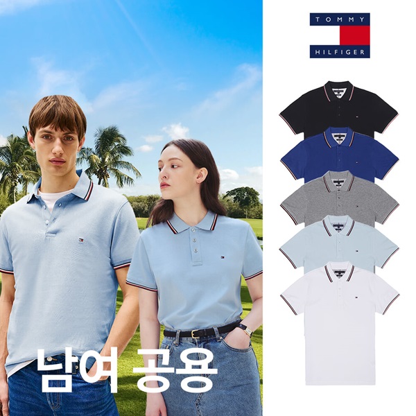 타미힐피거 시그니처 로고 데일리 반팔 폴로카라티 남녀공용 5컬러