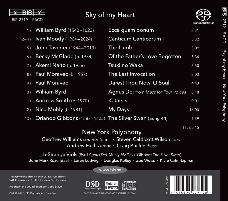 New York Polyphony (뉴욕 폴리포니) - 내 마음의 하늘 (Sky of My Heart) [SACD Hybrid]
