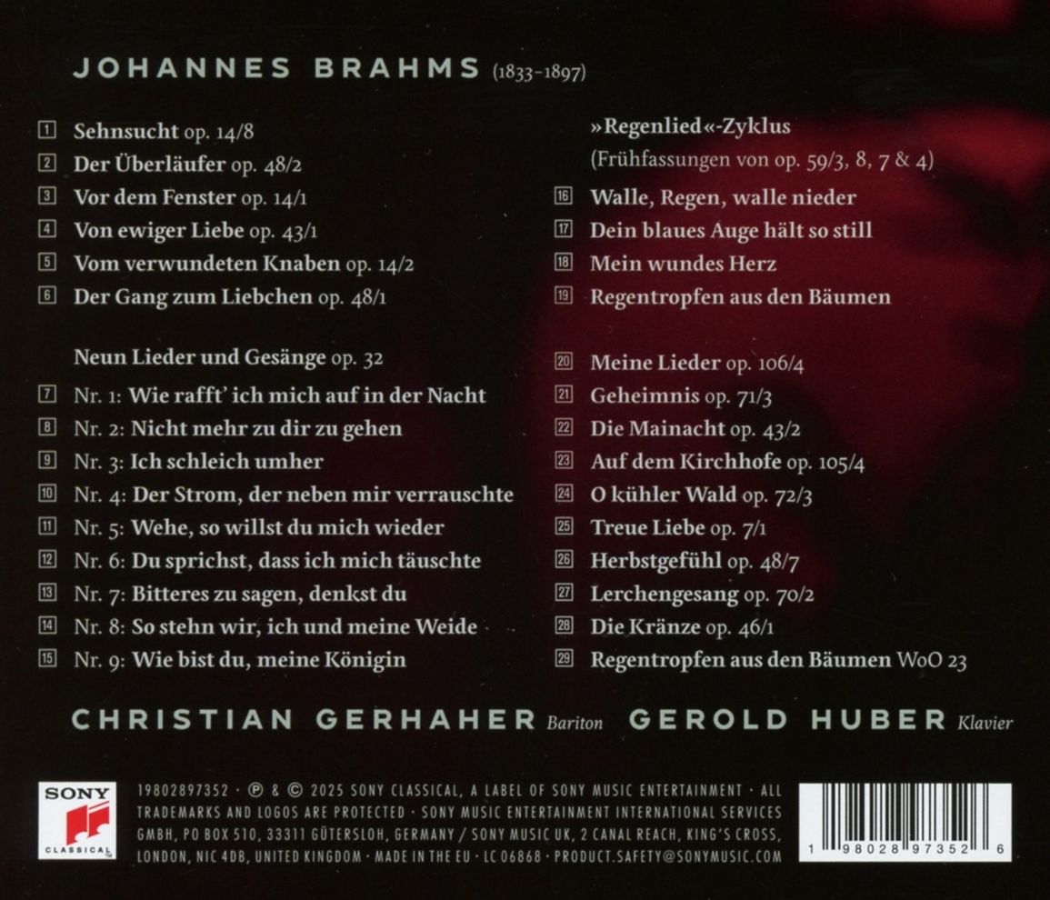 Christian Gerhaher 브람스: 가곡집 (Brahms: Lieder Album)