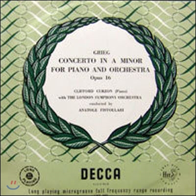 [중고] [LP] Clifford Curzon(Piano) with London Symphony Orch. 0 Anatole Fistoulari / Grieg : Concerto in A minor for Piano and Orch. Op.16 (수입,LXT2657) -SW84