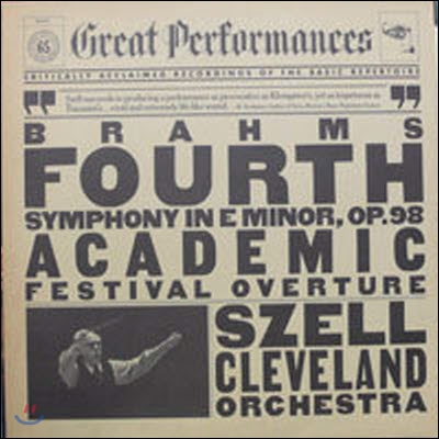 [중고] [LP] Szell / Brahms : Symphony No.4, Academic Festival Overture (수입/60165) - sr261