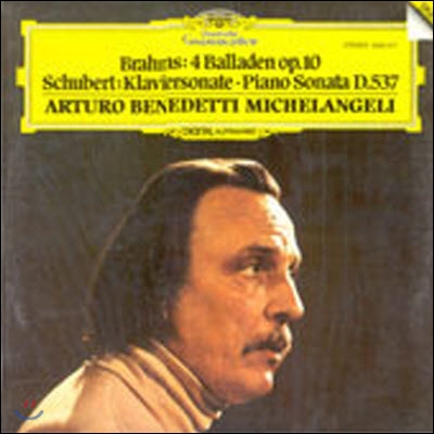 [중고] [LP] Arturo Benedetti Michelangeli / Brahms: 4 Balladen op.10, Schubert: Piano Sonata D.537 (selrg868)