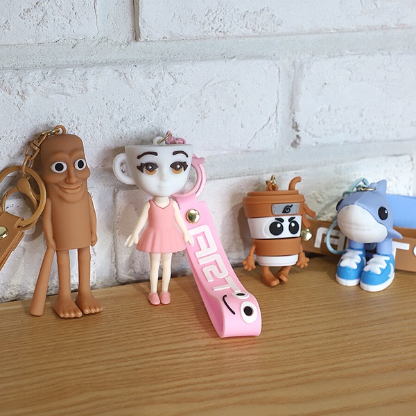 퉁퉁사후르 발레리나 카푸치노 실리콘 가방 키링 아사시노 틀랄랄레로 트랄랄라 쇼츠 유행 밈 초딩 선물