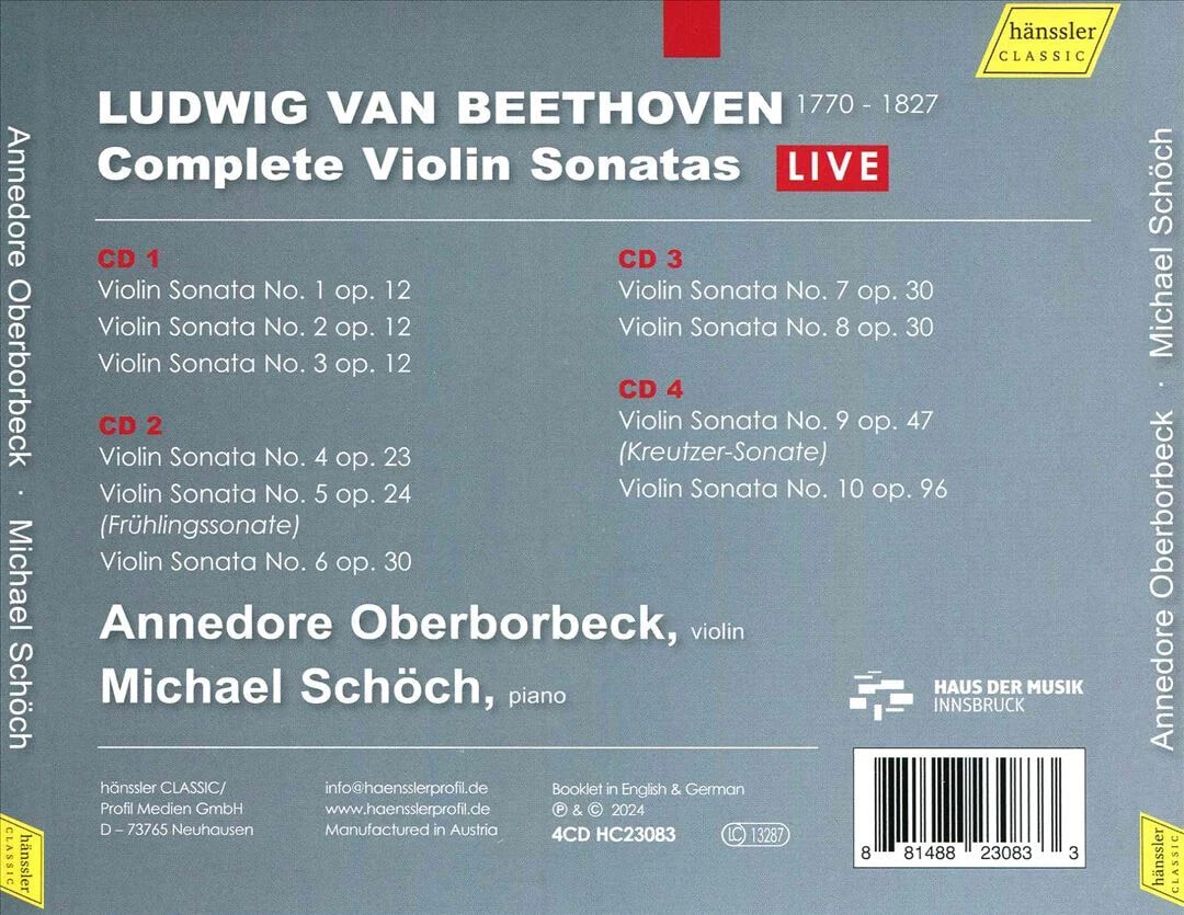 Annedore Oberborbeck 베토벤: 바이올린 소나타 전곡 (Beethoven: Complete Violin Sonatas)