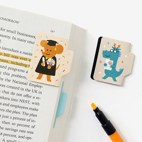 [예스24배송]12가지 동물 인덱스 마그네틱 북마크