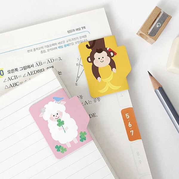 [예스24배송]12가지 동물 인덱스 마그네틱 북마크