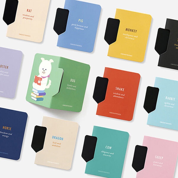 [예스24배송]12가지 동물 인덱스 마그네틱 북마크