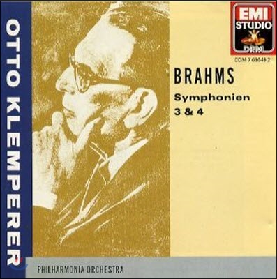 [중고] Otto Klemperer / Brahms: Symphonies Nos. 3 &amp; 4 (수입/cdm7696492)