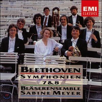 [중고] Bl&amp;auml;serensemble Sabine Meyer / Beethoven: Symphonies Nos.7 &amp; 8 &#183; arr. for Wind Ensemble (수입/cdc7541362)