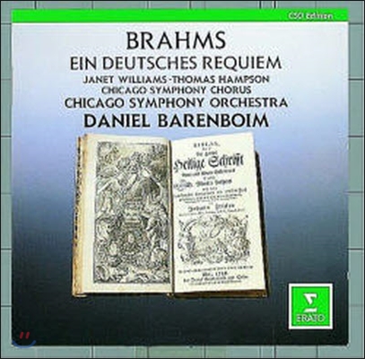 [중고] Daniel Barenboim / Brahms : German Requiem (수입/4509928562)