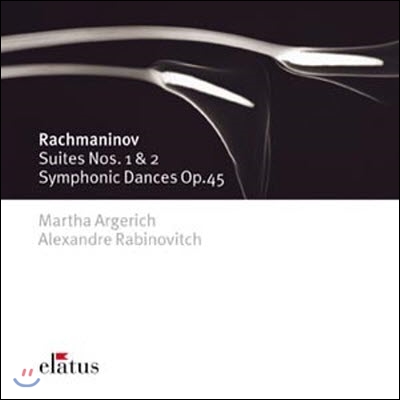 [중고] Martha Argerich, Alexandre Rabinovitch / Rachmaninov : Suites No.1 Op.5 'Fantaisie-Tableaux', No.2 Op.17, Symphonic Dances Op.45 (수입/0927496112)