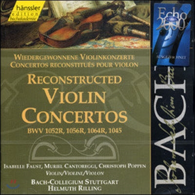 [중고] Isabelle Faust, Helmuth Rilling / Bach : Reconstructed Violin Concertos (수입/138)