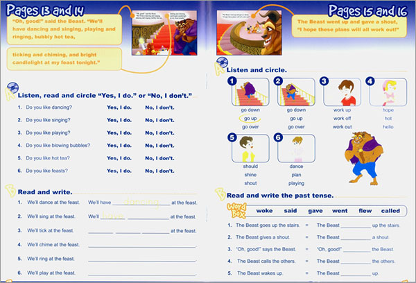 Disney's First Readers Level 2 Workbook : Beast's Feast - BEAUTY AND THE BEAST