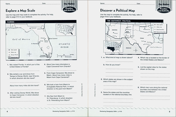 Macmillan / McGraw-Hill Social Studies Grade 5 Our Nation : Practice and Activity Workbook