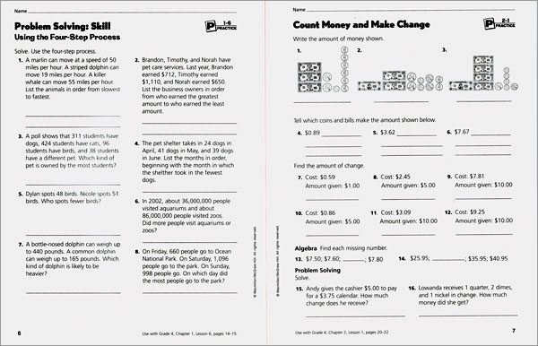 Macmillan/McGraw-Hill Math, Grade 4, Daily Practice Workbook