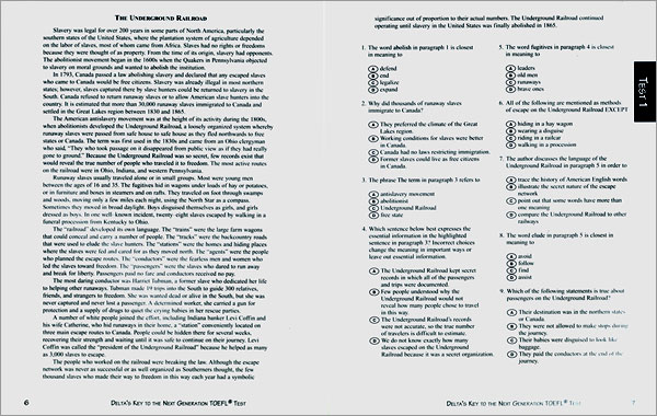 Delta's Key to the Next Generation TOEFL Test Advanced Skill Practice : Test