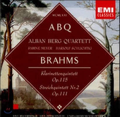 [중고] V.A. / Brahms: Clarinet Quintet,Op.115 / String Quintet,Op.111 - 브람스 : 클라리넷 오중주 Op.115, 현악 오중주 2번 Op.111 (수입/724355675927)