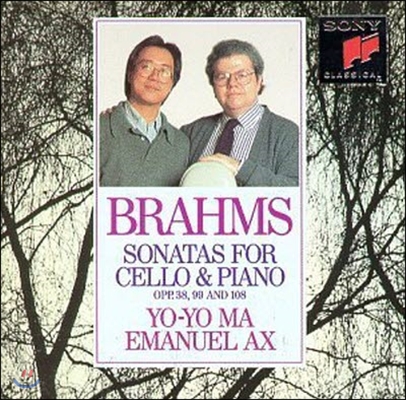 [중고] Yo-Yo Ma, Emanuel Ax / 브람스 : 첼로 소나타 1, 2번, 바이올린 소나타 3번 - 첼로 편곡반 (Brahms : Cello Sonata No.1 Op.38, No.2 Op.99, Violin Sonata No.3 Op.108 - Transcription For Cello) (수입/s