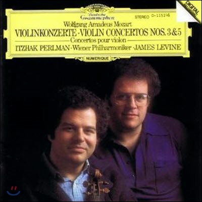 [중고] Itzhak Perlman, James Levine / Mozart : Violin Concertos Nos.3 &amp; 5 (수입/d115146)