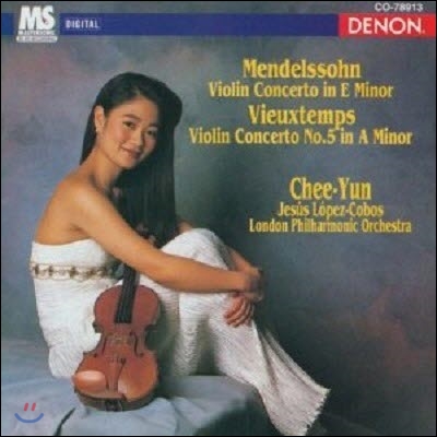 [중고] 김지연(Chee-Yun) / Mendelssohn: Violin Concerto in E Minor, Op. 64 / Vieuxtemps: Concerto No. 5 in A Minor, Op. 37 (수입/co78913)