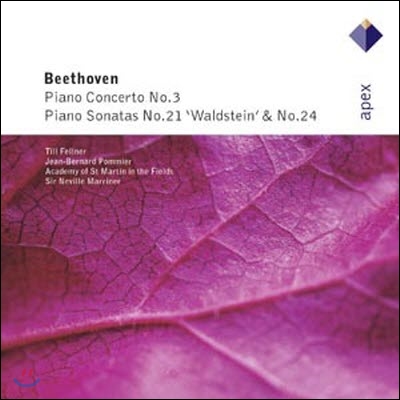 [중고] Till Fellner, Jean-Bernard Pommier, Neville Marriner / Beethoven : Piano Concerto No.3 Op.37, Piano Sonata No.21 Op.53 'Waldstein', No.24 Op.78 'A Therese' (수입/0927489942)