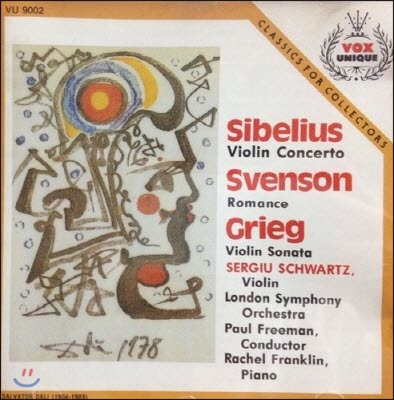 [중고] Sergiu Schwartz / Sibelius, Svenson, Grieg: Violin Works (수입/vu9002)