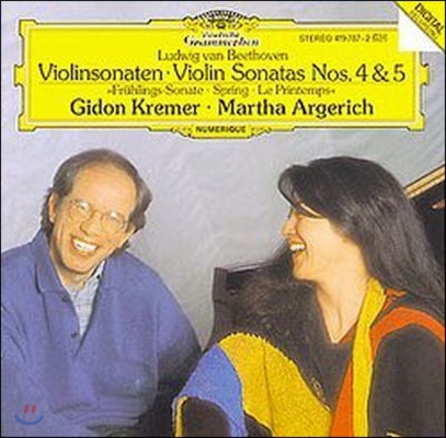 [중고] Gidon Kremer, Martha Argerich / 베토벤 : 바이올린 소나타 4-5번 (Beethoven : Violin Sonatas No.4 Op.23, No.5 Op.24) (수입/4197872)