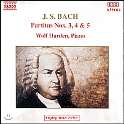 [중고] Wolf Harden / 바흐 : 파르티타 3-5번 (Bach : Partita Nos.3-5 BWV827-829) (수입/8550312)
