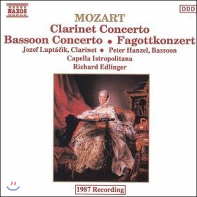 [중고] Richard Edlinger / Mozart: Clarinet & Bassoon Concertos (수입/8550073)