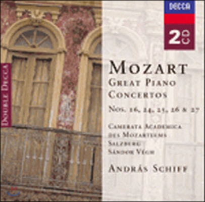 [중고] Andras Schiff, Sandor Vegh / Mozart : Piano Concertos No.16, 24 - 27 (수입/2CD/4751812)