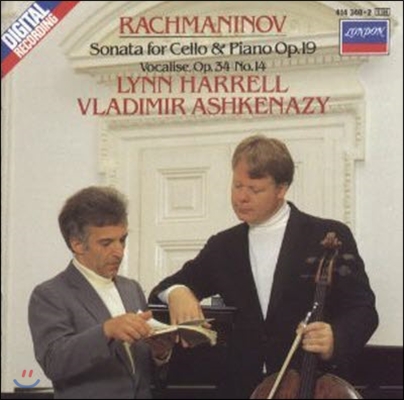 [중고] Vladimir Ashkenazy, Lynn Harrell / Rachmaninov : Sonata for Cello &amp; Piano, Op. 19, Vocalise, Op. 34, 14, etc. (수입/4143402)