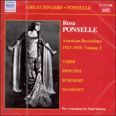 Rosa Ponselle / American Recordings Vol.3 (수입/미개봉/8111140)